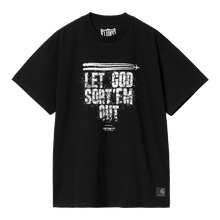 Load image into Gallery viewer, CARHARTT WIP X CLIPSE LET GOD SORT EM OUT T-SHIRT (BLACK)
