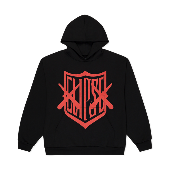 KAWS X CLIPSE SHIELD HOODIE (BLACK/RED) – Clipse | Official Store