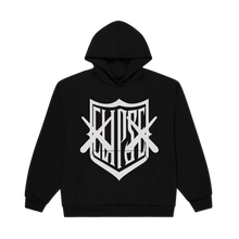 Load image into Gallery viewer, KAWS X CLIPSE SHIELD HOODIE (BLACK/WHITE)
