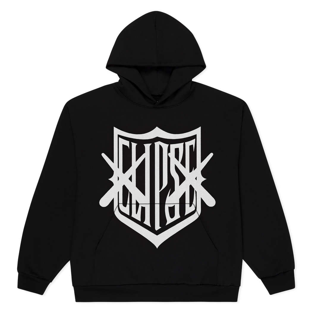 KAWS X CLIPSE SHIELD HOODIE (BLACK/WHITE)