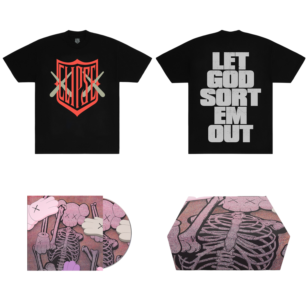 KAWS X CLIPSE LET GOD SORT EM OUT TEE BOX SET 6