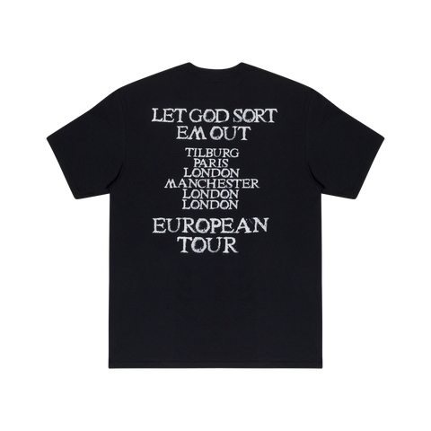 LET GOD SORT EM OUT EURO TOUR LOGO TEE