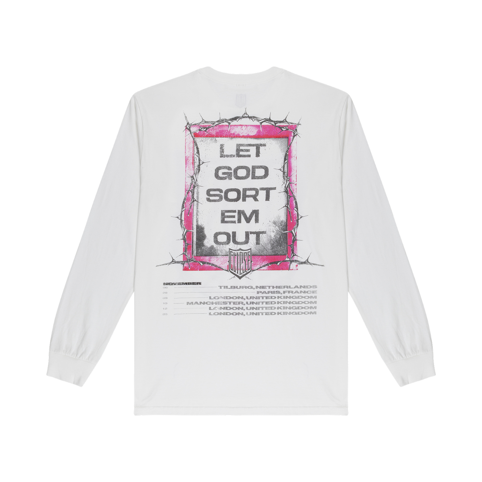 LET GOD SORT EM OUT EURO TOUR THORN LONGSLEEVE – Clipse | Official