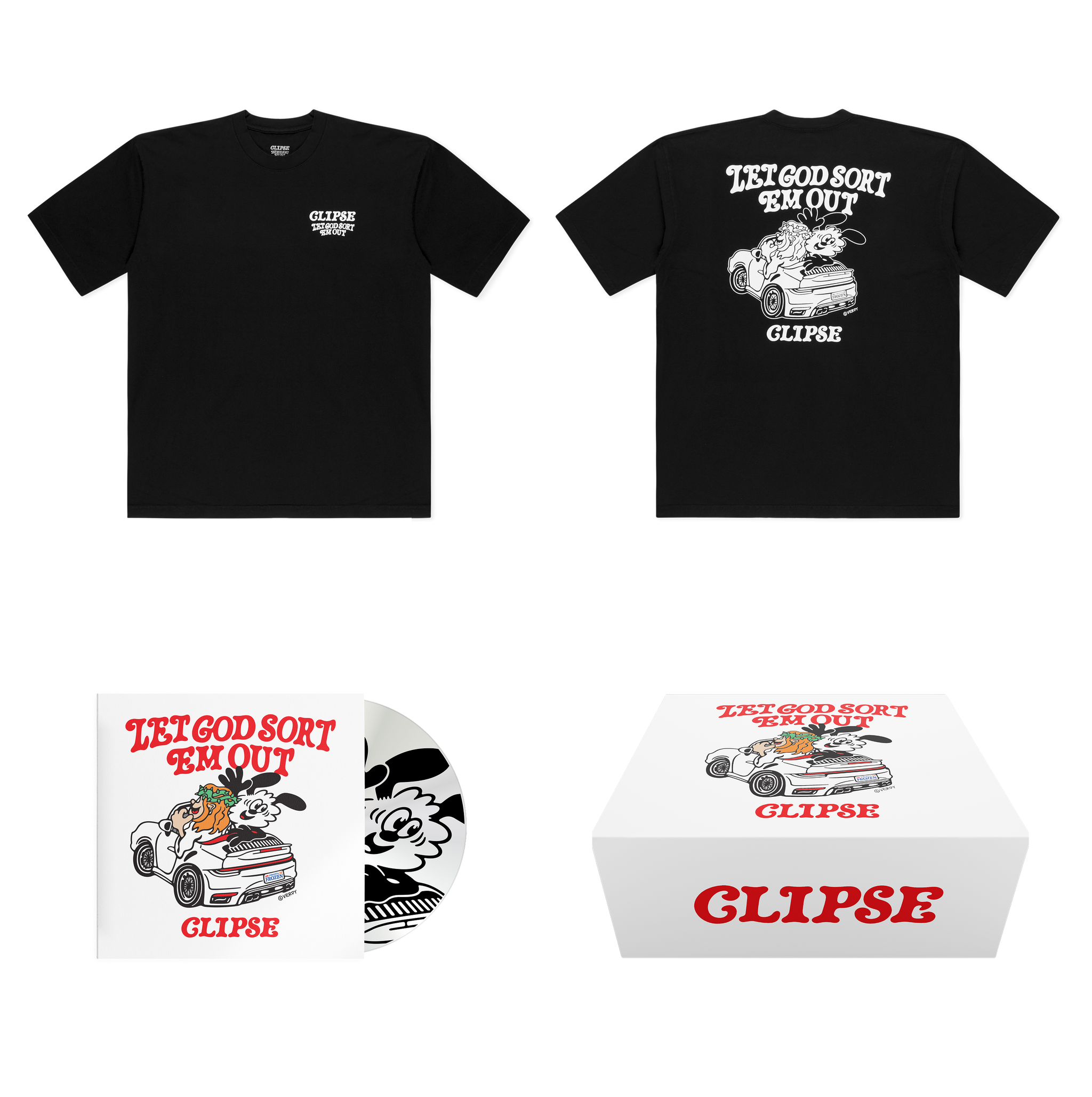 洋楽 CLIPSE LET GOD SORT EM OUT TEE BOX SET 2 KAWS X CLIPSE LET GOD SORT EM OUT TEE BOX SET 2 – Clipse