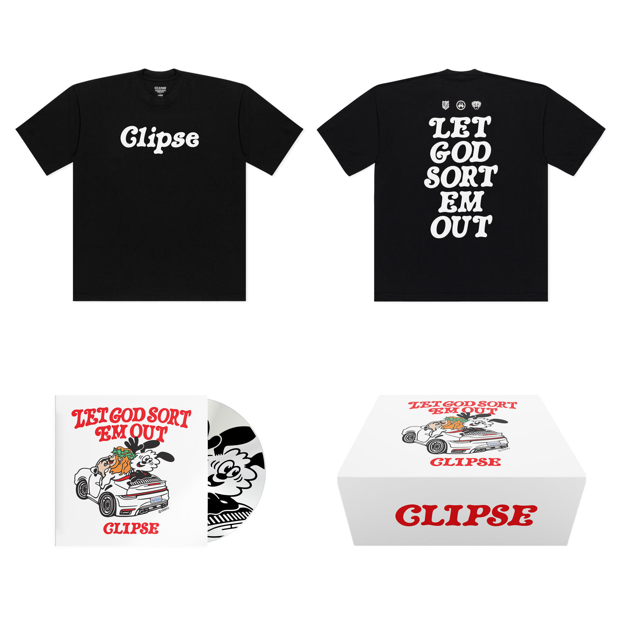 洋楽 VERDY X CLIPSE CD and TEE BOX SET VERDY X CLIPSE LET GOD SORT EM OUT TEE BOX SET 4 – Clipse