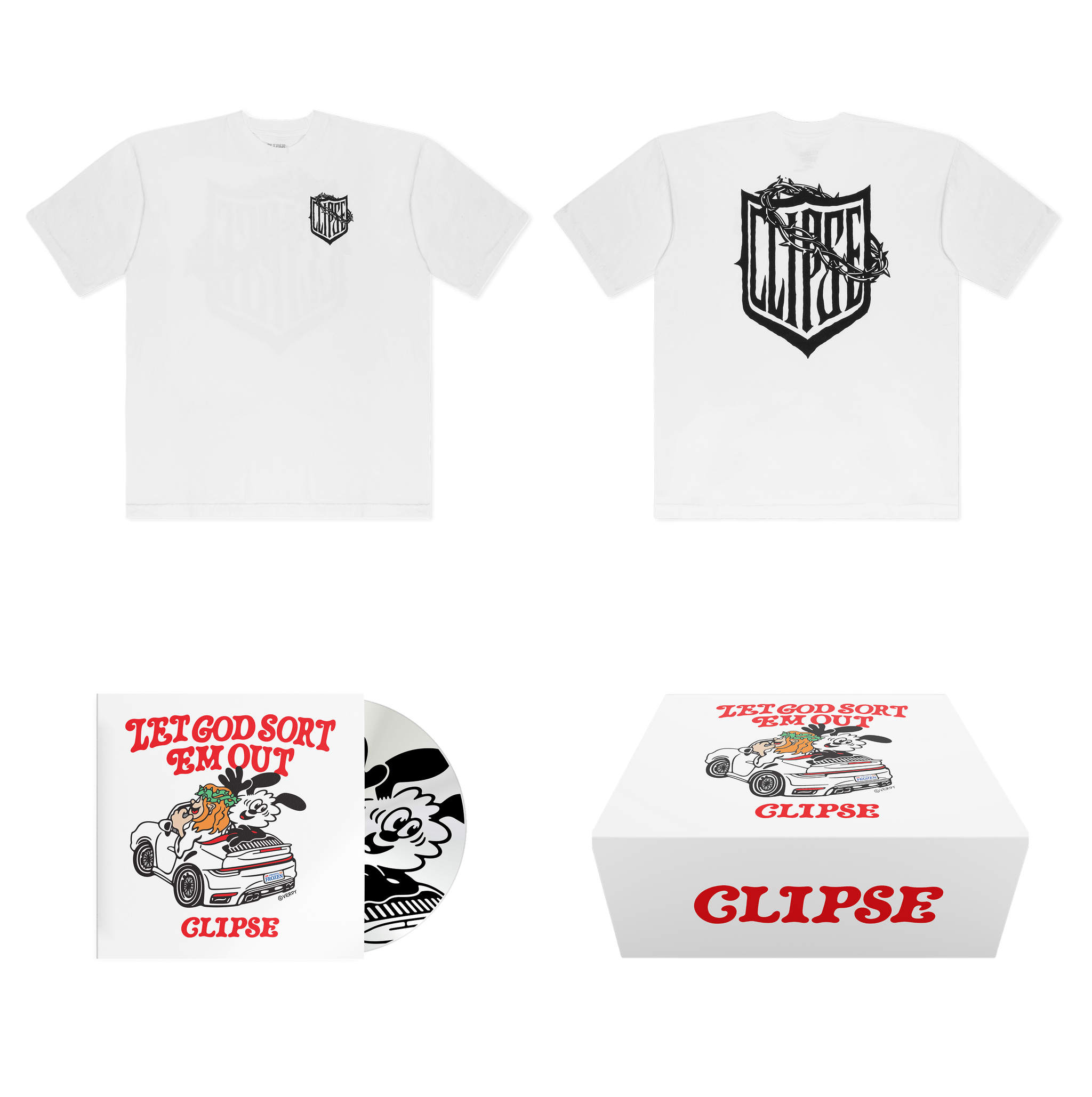 洋楽 VERDY X CLIPSE CD and TEE BOX SET VERDY X CLIPSE LET GOD SORT EM OUT TEE BOX SET 2 – Clipse